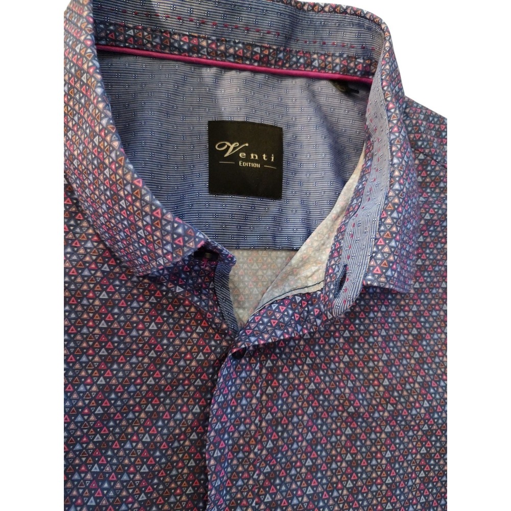 Venti Edition Shirt Button Up 100% Cotton 172810600 Long Sleeve Mens Size 44‎